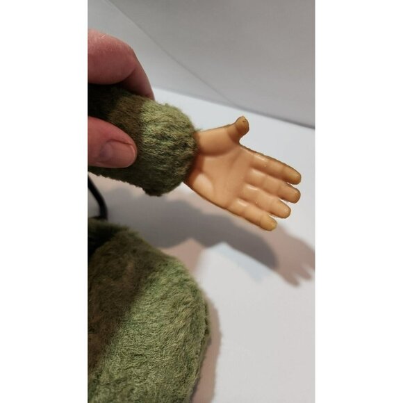 Vtg 1950's Rubber Face Green 16" Monkey Plush Stuffed Rushton My Toy Co Rare - Picture 7 of 16